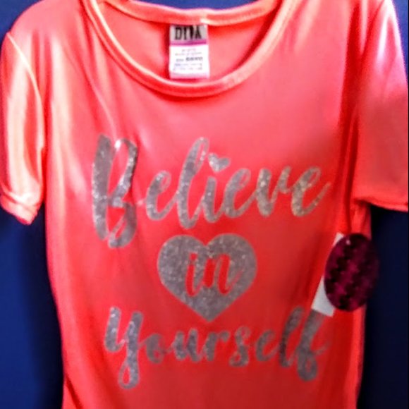Diva Other - NWT GIRLS SZ6-6X "Believe in yourself" top BY DIVA